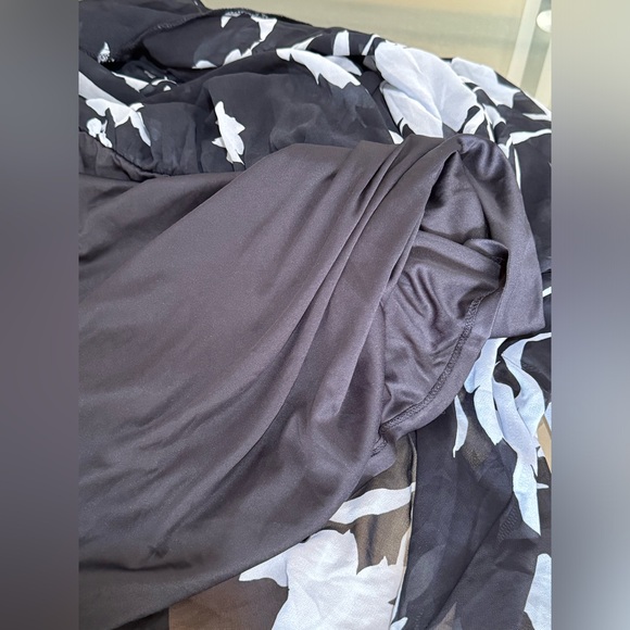 Lane Bryant 4 way navy blue floral dress off shoulder sleeveless - Picture 4 of 16